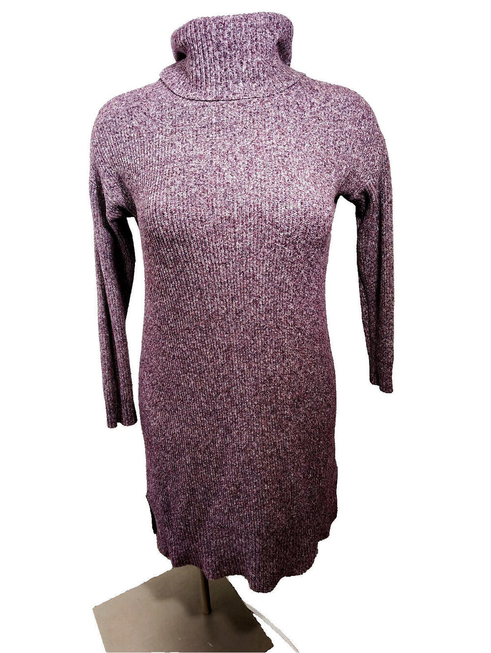Old Navy PURPLE Cowel Sweater Dress SZ M fits L TURTLE NECK PREPPY ACADEMIA